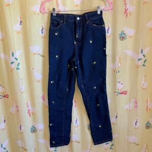 BDG Embroidered Dark Blue Women's Jeans
